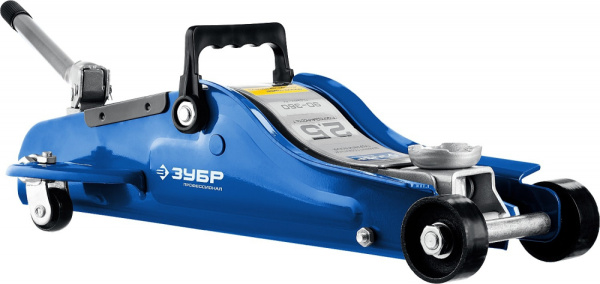 Домкрат Зубр Профессионал T65 подкатной гидравлический синий (43057-2.5)