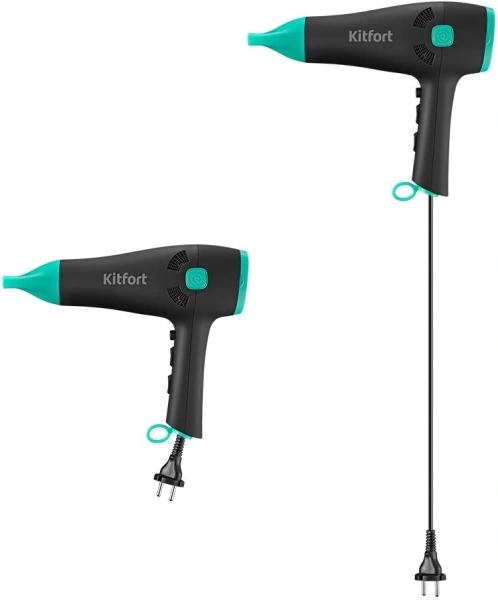 Фен Kitfort КТ-3222 2000Вт черный/бирюзовый