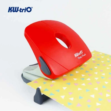 Дырокол Kw-Trio Vortex Medium 96P0 макс.:25лист. металл/пластик разные варианты цветов отв.:2 с линейкой