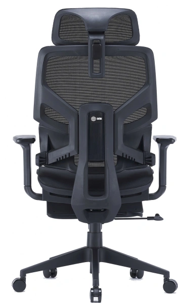 Кресло Cactus CS-CHR-MC01-BK черный сет./эко.кожа с подголов. крестов. пластик