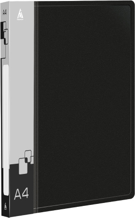 Папка метал.зажим Бюрократ -PZ07CBLCK A4 пластик 0.7мм внут.и торц.карм черный