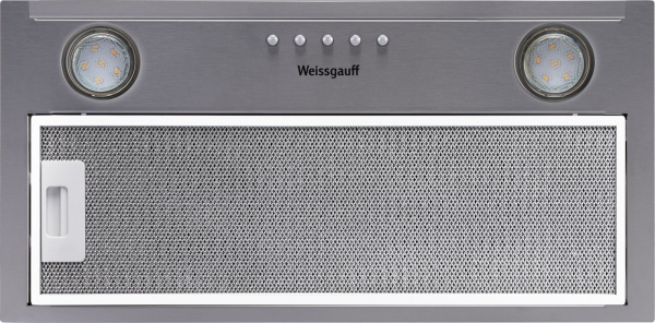 Вытяжка встраиваемая Weissgauff Alpha 50 PB IX нержавеющая сталь управление: кнопочное (1 мотор)