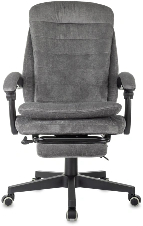 Кресло руководителя Бюрократ T-9950MSG-F Fabric серый Light-19 крестов. пластик подст.для ног
