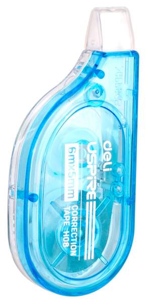 Лента коррект. Deli EH08-BX 6мх5мм голубой корпус белый дисплей картонный