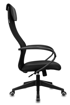 Кресло руководителя Бюрократ CH-607 черный TW-01 сетка/ткань с подголов. крестов. пластик