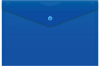 Конверт на кнопке Бюрократ -PK804A5NBLU A5 непрозрачный пластик 0.18мм синий