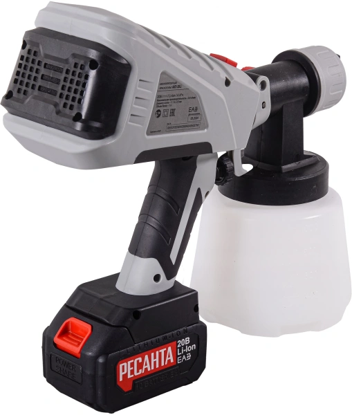 Краскопульт Ресанта АКП-20Li бак:1000мл 800мл/мин
