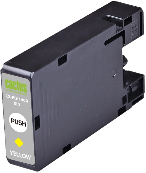 Картридж струйный Cactus CS-PGI1400XLY PGI-1400 желтый (12мл) для Canon MB2050/MB2350/MB2040/MB2340