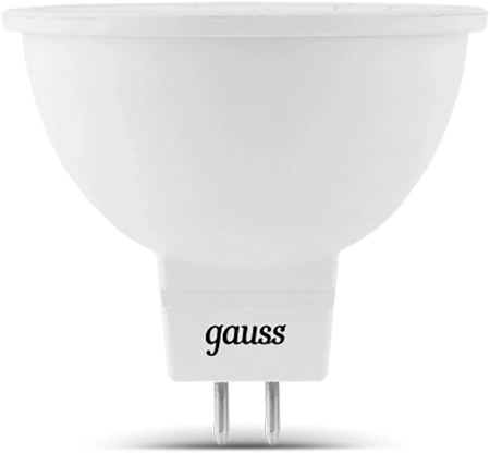 Лампа светодиодная Gauss 101505109 9Вт цок.:GU5.3 рефлек. 220B св.свеч.бел.теп. MR16 (упак.:10шт)