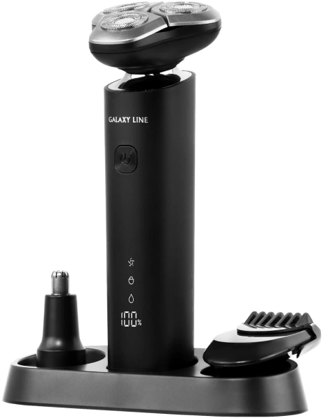 Бритва роторная Galaxy Line GL 4276 реж.эл.:3 питан.:элек.сеть/аккум. черный