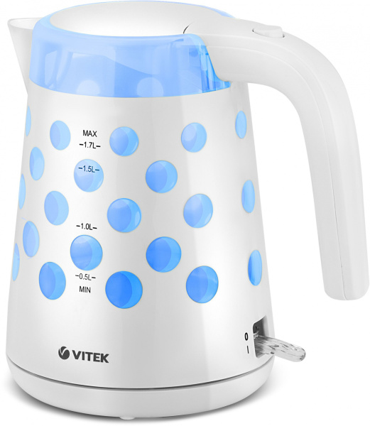 Чайник электрический Vitek VT-7048-01 1.7л. 2200Вт белый (корпус: пластик)