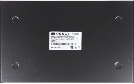 Коммутатор Origo OS1326 OS1326/A1A (L2) 24x100Мбит/с 1x1Гбит/с 1xКомбо(1000BASE-T/SFP) 1SFP настраиваемый