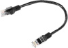 Патч-корд PP12-0.25M/BK 1000G UTP 4 пары cat5E CCA molded 0.25м черный RJ-45 (m)-RJ-45 (m)