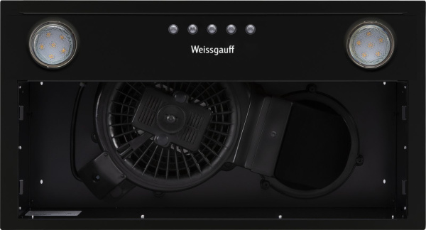 Вытяжка встраиваемая Weissgauff Alpha 45 PB BL черный управление: кнопочное (1 мотор)