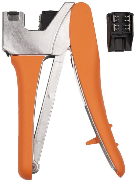 Инструмент обжимной Hyperline HT-KJNE-TOOL для модуля (упак:1шт) оранжевый
