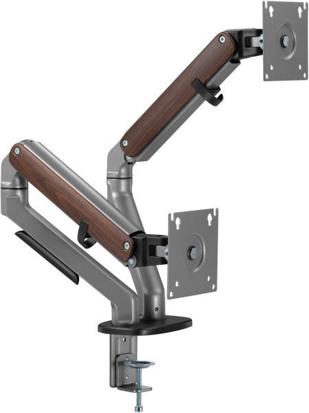 Кронштейн для мониторов Ultramounts UM735WD серый/коричневый 17"-27" макс.7кг крепление к столешнице