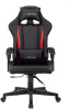 Кресло игровое Zombie GAME TETRA черный/красный эко.кожа крестов. пластик