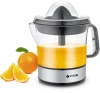 Соковыжималка цитрусовая Vitek VT-3669 25Вт рез.сок.:700мл. стальной/черный