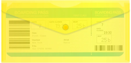 Конверт на кнопке Бюрократ -PK805AYEL пластик 0.18мм желтый TRAVEL формат