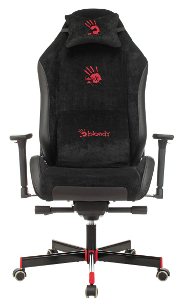 Кресло игровое A4Tech Bloody GC-450 черный текстиль/эко.кожа с подголов. крестов. металл черный