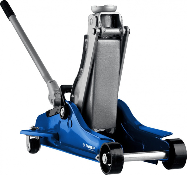 Домкрат Зубр Профессионал T65 подкатной гидравлический синий (43057-2.5)