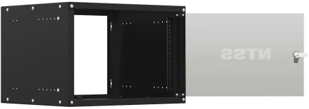 Шкаф коммутационный NTSS Lime (NTSS-WL6U5545GS-BL) настенный 6U 550x450мм пер.дв.стекл несъемн.бок.п