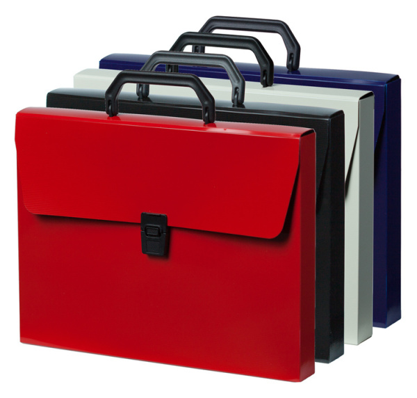 Портфель Бюрократ DeLuxe DLPP01BLCK 1 отдел. A4 пластик 0.7мм черный