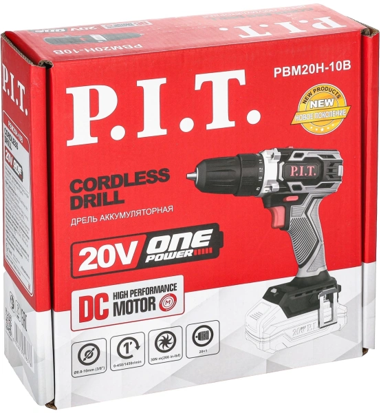 Дрель-шуруповерт P.I.T. PBM20H-10B аккум. патрон:быстрозажимной