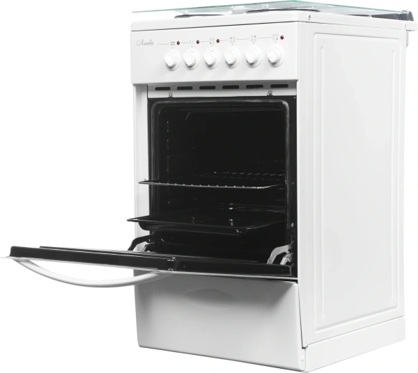 Плита Электрическая Лысьва ЭП 411 МС белый эмаль (стеклянная крышка)