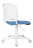 Кресло детское Бюрократ CH-W296NX белый TW-15 сиденье голубой 26-24 сетка/ткань крестов. пластик пластик белый