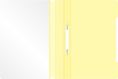 Папка-скоросшиватель Бюрократ Pastel -PSLPAST/YEL A4 прозрач.верх.лист пластик желтый 0.14/0.18