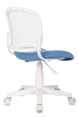 Кресло детское Бюрократ CH-W296NX белый TW-15 сиденье голубой 26-24 сетка/ткань крестов. пластик пластик белый