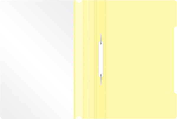 Папка-скоросшиватель Бюрократ Pastel -PSLPAST/YEL A4 прозрач.верх.лист пластик желтый 0.14/0.18