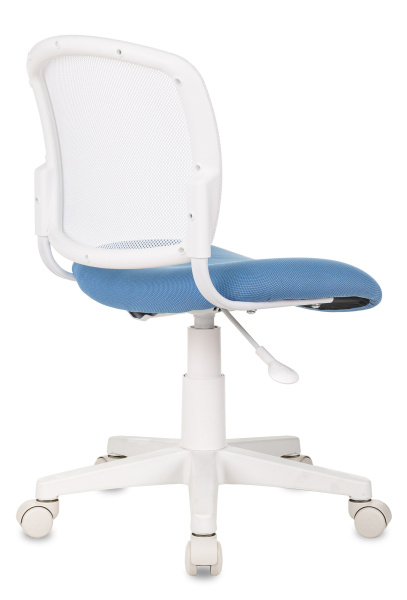 Кресло детское Бюрократ CH-W296NX белый TW-15 сиденье голубой 26-24 сетка/ткань крестов. пластик пластик белый