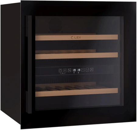 Винный шкаф Lex LWD6036BL dual zone 1-нокамерн. черный стекло (CHAT500007)