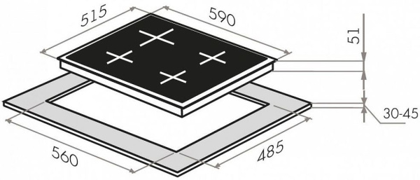 Газовая варочная поверхность Maunfeld EGHG.64.23CW/G белый