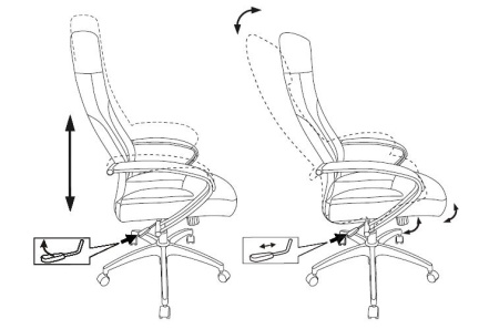 Кресло руководителя Бюрократ CH-608/ECO черный эко.кожа крестов. пластик