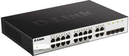 Коммутатор D-Link DGS-1210-20/F 16x1Гбит/с 4xКомбо(1000BASE-T/SFP) настраиваемый