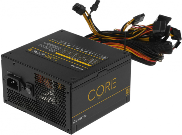 Блок питания Chieftec ATX 600W CORE BBS-600S-Bulk 80+ gold (24+4+4pin) APFC 120mm fan 6xSATA