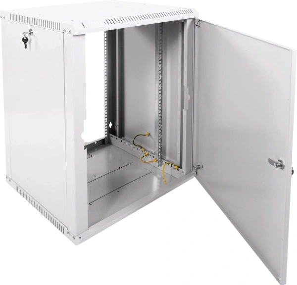 Шкаф коммутационный ЦМО (ШРН-12.500.1) настенный 12U 600x529мм пер.дв.стал.лист 200кг серый 470мм 180град.