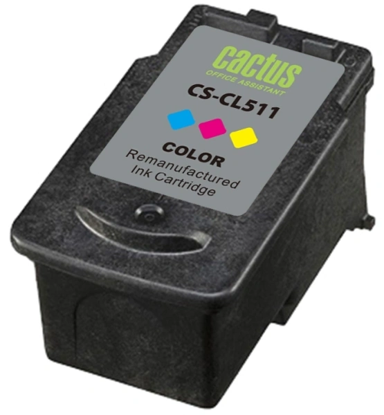 Картридж струйный Cactus CS-CL511 CL-511 многоцветный (12мл) для Canon MP240/MP250/MP260/MP270/MP480/MP490