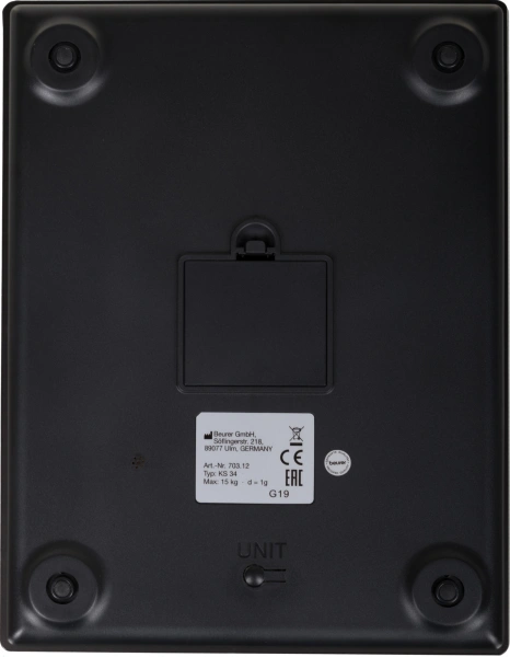 Весы кухонные электронные Beurer KS34 XL макс.вес:15кг нержавеющая сталь