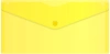Конверт на кнопке Бюрократ -PK805AYEL пластик 0.18мм желтый TRAVEL формат