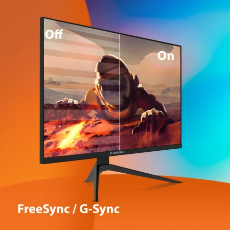 Монитор SunWind 27" SUN-M27BG130 черный VA 3ms 16:9 HDMI матовая 350cd 178гр/178гр 2560x1440 165Hz G-Sync VGA DP FHD 4.9кг