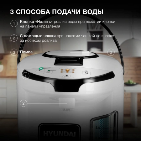 Термопот Hyundai HYTP-4840 4л. 750Вт белый/черный