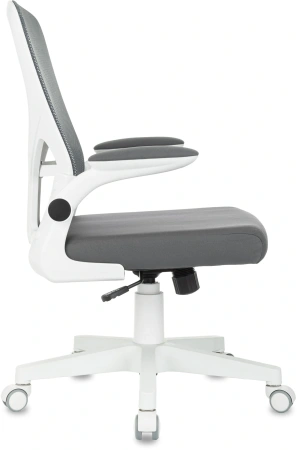 Кресло Бюрократ ASTER N-W темно-серый TW-04 Neo Grey сетка/ткань крестов. пластик пластик белый