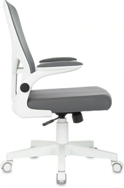 Кресло Бюрократ ASTER N-W темно-серый TW-04 Neo Grey сетка/ткань крестов. пластик пластик белый