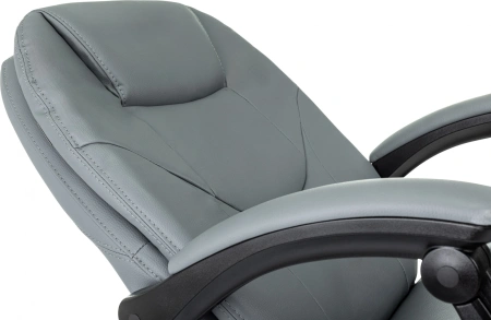 Кресло руководителя Бюрократ CH-868N-BF серый эко.кожа крестов. пластик подст.для ног