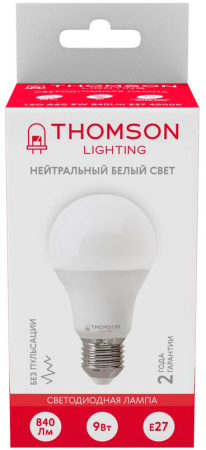 Лампа светодиодная Thomson TH-B2024 10Вт цок.:E27 свеча 220B 4000K св.свеч.бел.нейт. Candle (упак.:1шт)