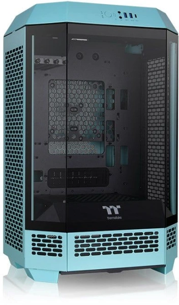 Корпус Thermaltake The Tower 300 Turquoise голубой без БП miniITX 7x120mm 5x140mm 2xUSB3.0 audio bot